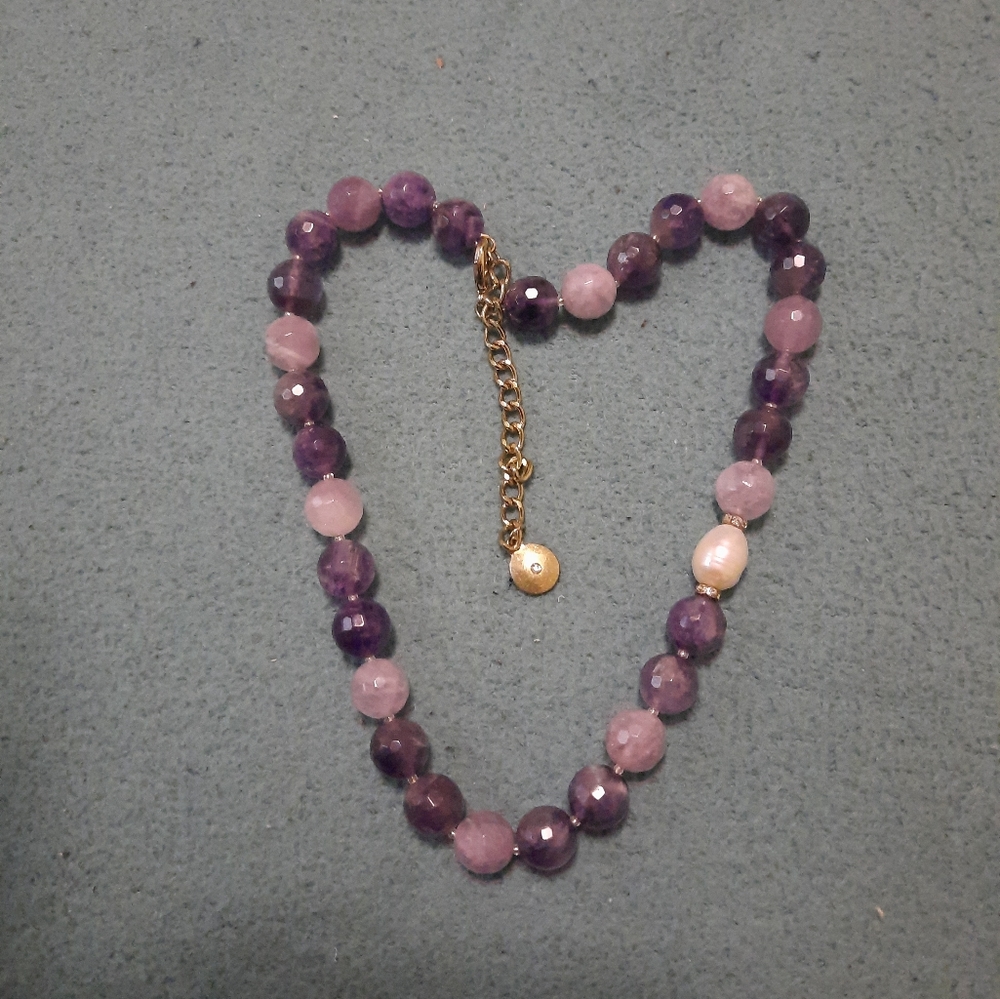Rox by Alexa Amythest And Pearl Necklace